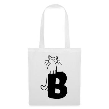 Cat Letter B - Tote Bag - white - Front