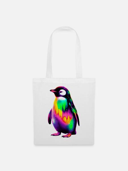 Pinguin - Stoffbeutel - Weiß