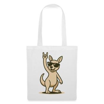 Rocker roo en lunettes de soleil - Sac en tissu - blanc - Devant