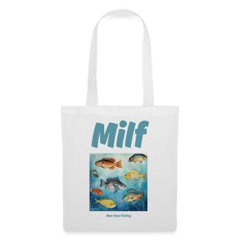  Man I love fishing - Stoffbeutel - Weiß - Vorne