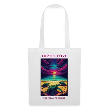 Bahamian Paradise Sunset Turtle Book - Tote Bag - white - Front