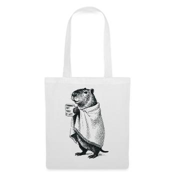 Don't Worry Be Cappy - Fall Winter Capybara - Tote Bag - white - Front
