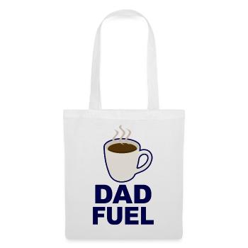 Dad Fuel – Kaffeebetriebenes Papa-Design - Stoffbeutel - Weiß - Vorne