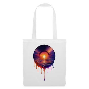 Vinyle qui goutte - Sac en tissu - blanc - Devant