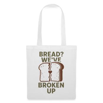 Brot? Schluss gemacht | Keto Humor Low Carb - Stoffbeutel - Weiß - Vorne