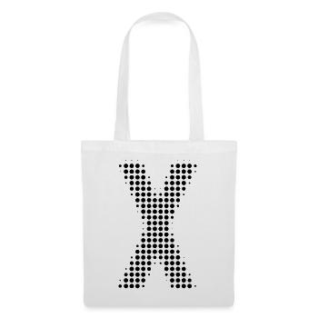 Buchstabe X – Punktmuster Initial Design - Stoffbeutel - Weiß - Vorne