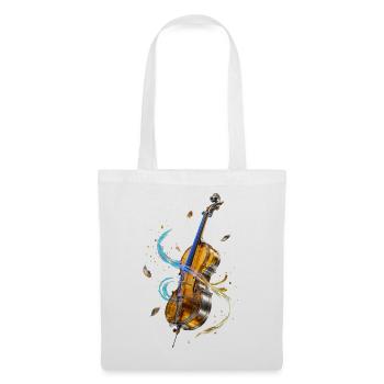 Violon en Spirales lumineuses - Sac en tissu - blanc - Devant