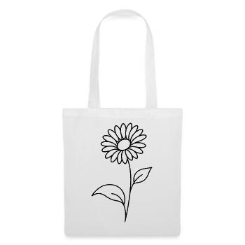 Botanical flower with fine leaves - Tote Bag - white - Front
