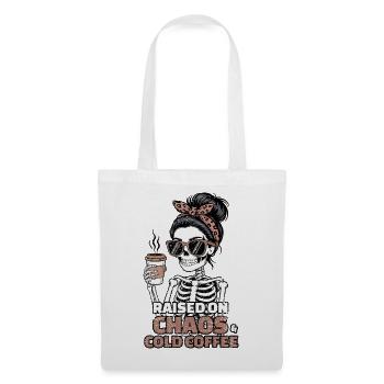 Chaos et Café : Style Squelette - Sac en tissu - blanc - Devant
