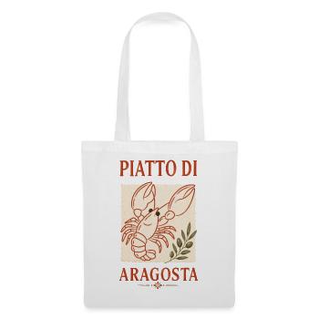 Piatto di Aragosta Hummer Italien Retro - Stoffbeutel - Weiß - Vorne