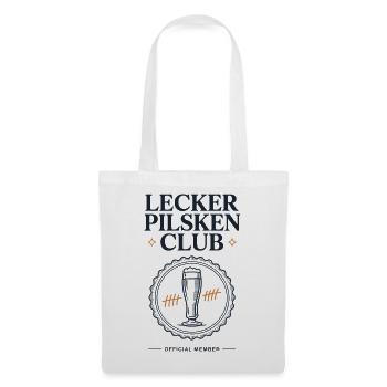 Bier Lecker Pilsken Club Ruhrpott Pils Bierchen - Stoffbeutel - Weiß - Vorne