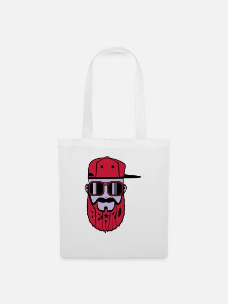 logo beard hiphop - Sac en tissu - blanc