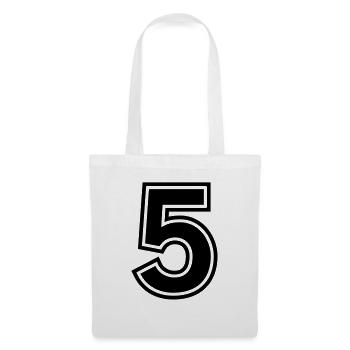 number_five - Sac en tissu - blanc - Devant