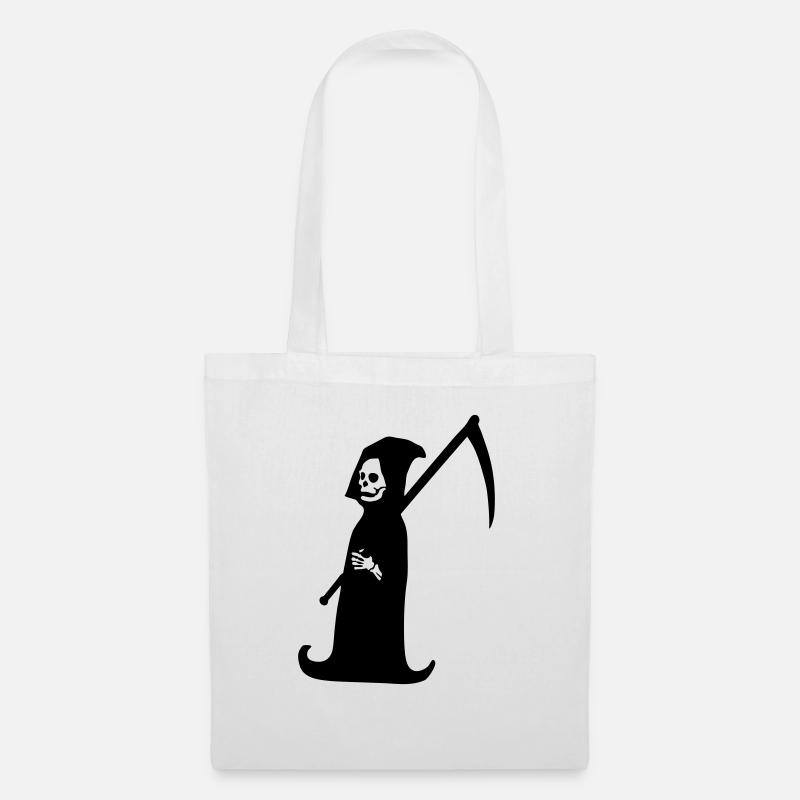 Sensenmann grim reaper dead dark symbol skull - Stoffbeutel - Weiß