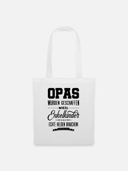 opas wahre helden - Stoffbeutel - Weiß