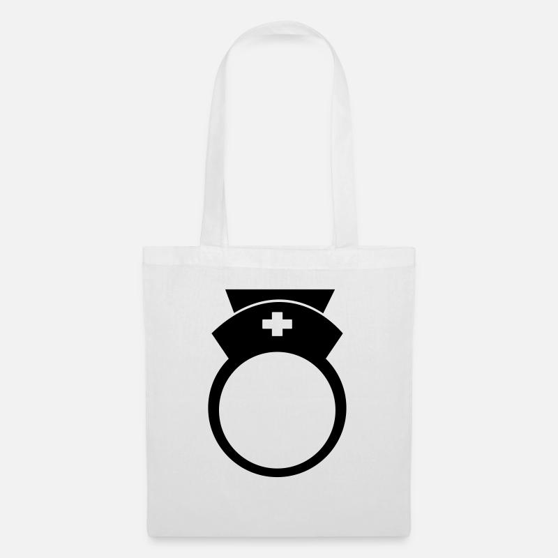 Nurse Monogram Frame - Sac en tissu - blanc