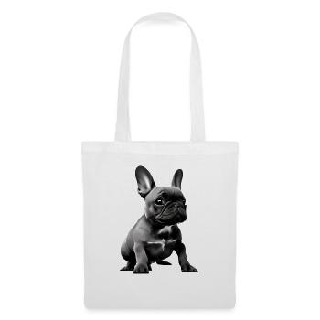 Chiens Chien bouledogue Français Chien Propriétaire - Sac en tissu - blanc - Devant