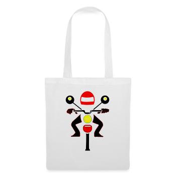 Motard libre - Sac en tissu - blanc - Devant