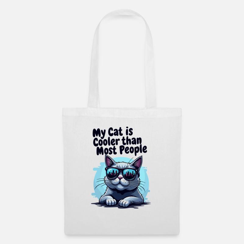 THE cool cat - Stoffbeutel - Weiß