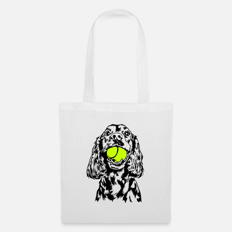 Cocker Spaniel Hunde Hund Wilsigns - Stoffbeutel - Weiß