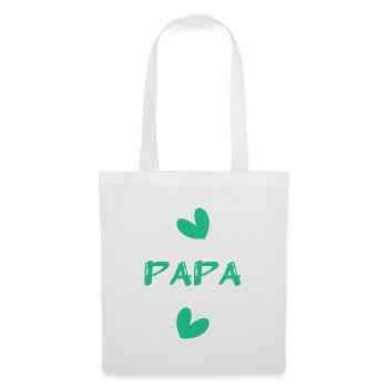 VATERTAG. ALLES GUTE ZUM GEBURTSTAG, PAPA. PAPA. ALLES GUTE ZUM GEBURTSTAG! - Stoffbeutel - Weiß - Vorne