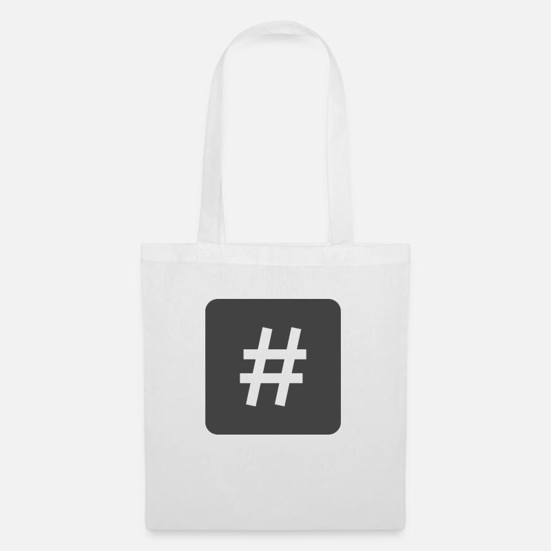 Hashtag - Tote Bag - white