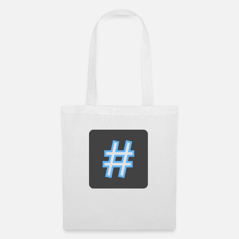 Hashtag - Tote Bag - white