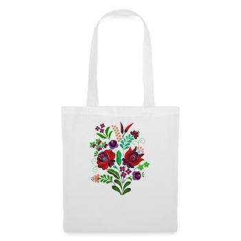 ungarische blumen, blumen, paprika. chilli,ungarn - Stoffbeutel - Weiß - Vorne