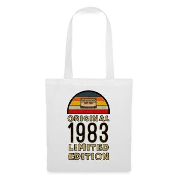 1983 Vintage millésime anniversaire rétro cadeau - Sac en tissu - blanc - Devant