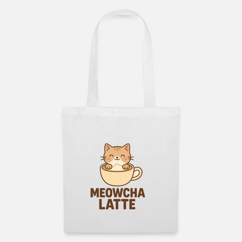 meowcha latte - Stoffbeutel - Weiß