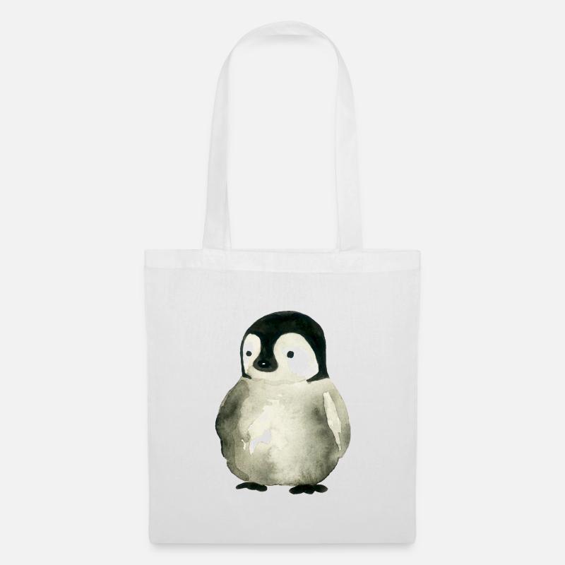 Kleiner Pinguin - Stoffbeutel - Weiß