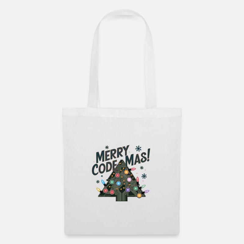 Christmas Merry Code Mas Festive Holidays - Tote Bag - white