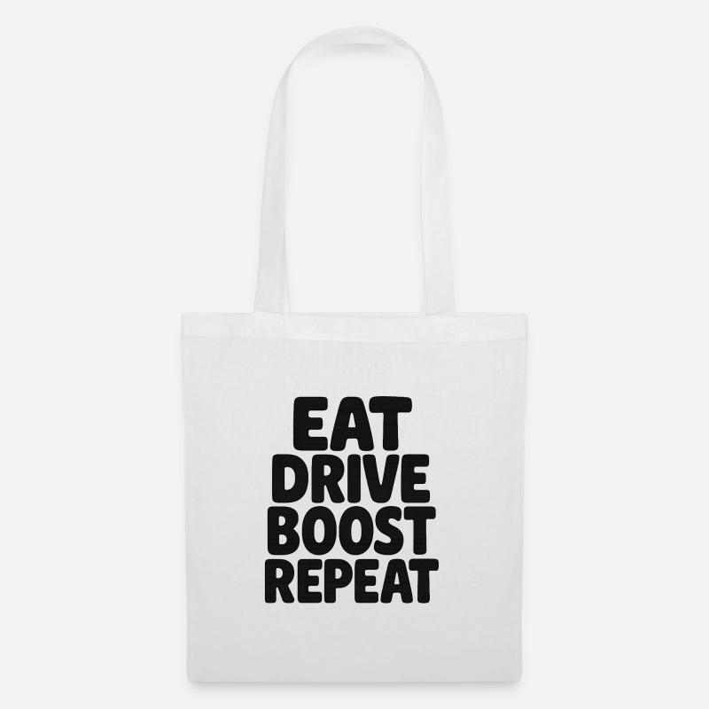 Eat Drive Boost Répéter - Sac en tissu - blanc