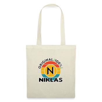 Niklas - Stoffbeutel - Natur - Vorne