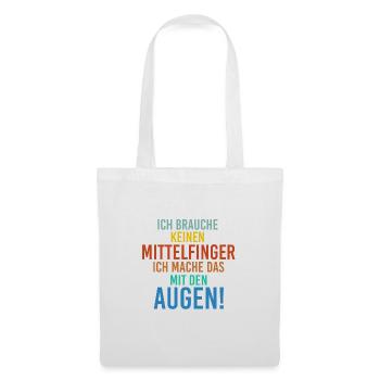 Sprüche Mittelfinger - Stoffbeutel - Weiß - Vorne