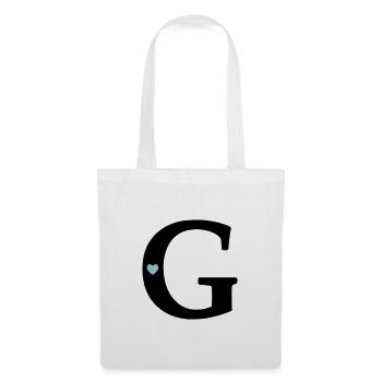 Buchstabe G Anfangsbuchstabe - Stoffbeutel - Weiß - Vorne