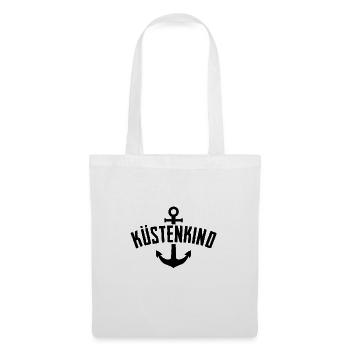 Küstenkind Anker Maritim Meer Leuchtturm Rügen - Stoffbeutel - Weiß - Vorne