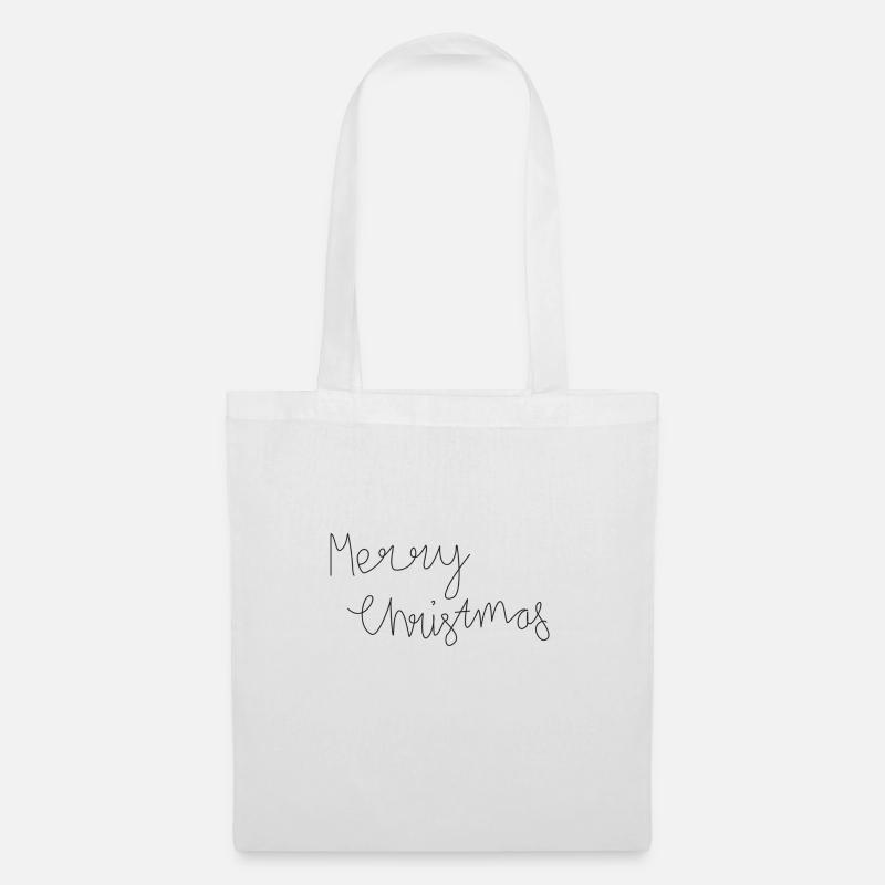 Merry Christmas - Stoffbeutel - Weiß