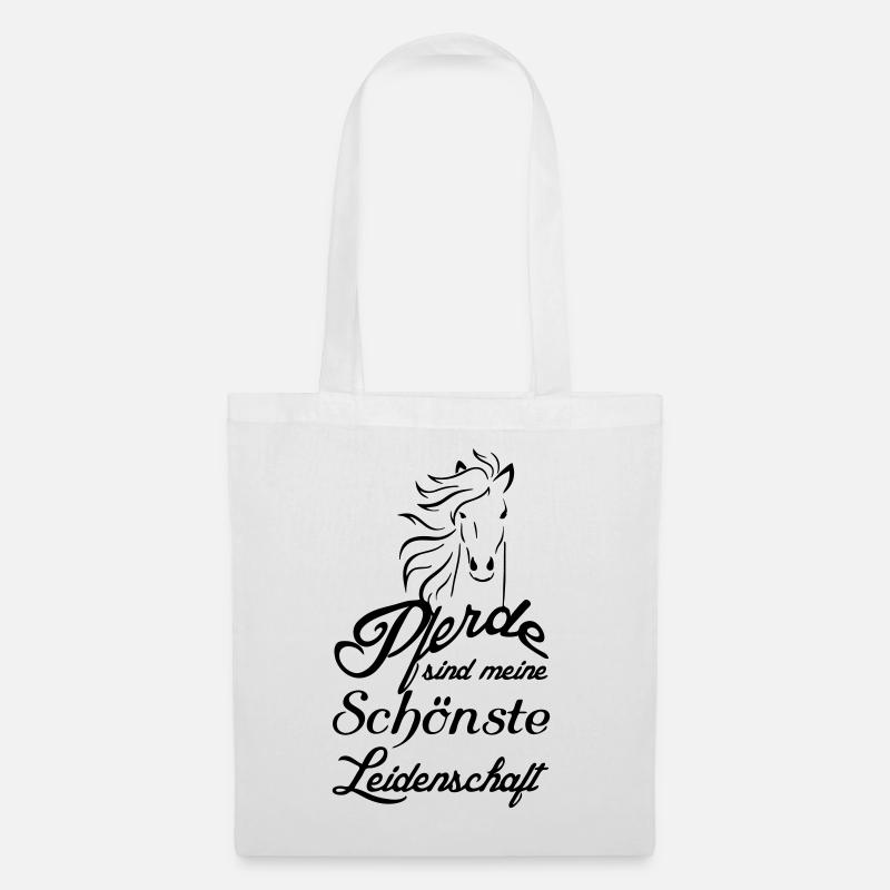Pferde Pferd Reiten Reiter Liebe Geschenk - Stoffbeutel - Weiß