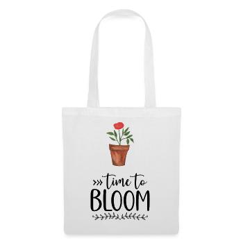 Geschenke mit Blumen - Stoffbeutel - Weiß - Vorne