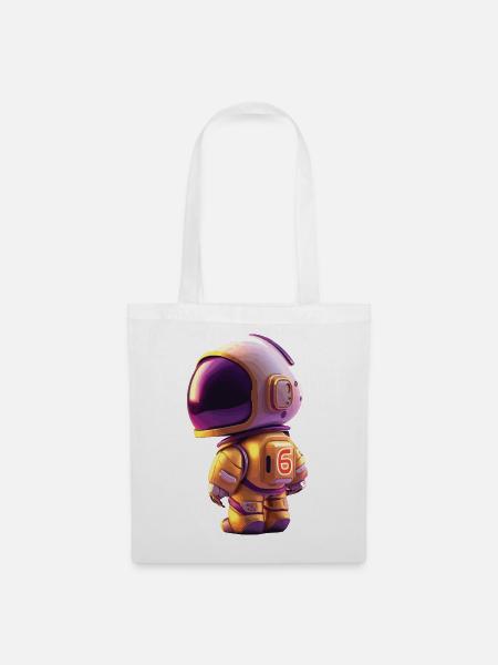 Space Kid Young Astronaut Geburtstag sechs - Stoffbeutel - Weiß