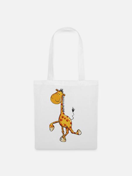 Drollige Giraffe - Stoffbeutel - Weiß