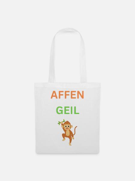 AFFEN GEIL - Stoffbeutel - Weiß