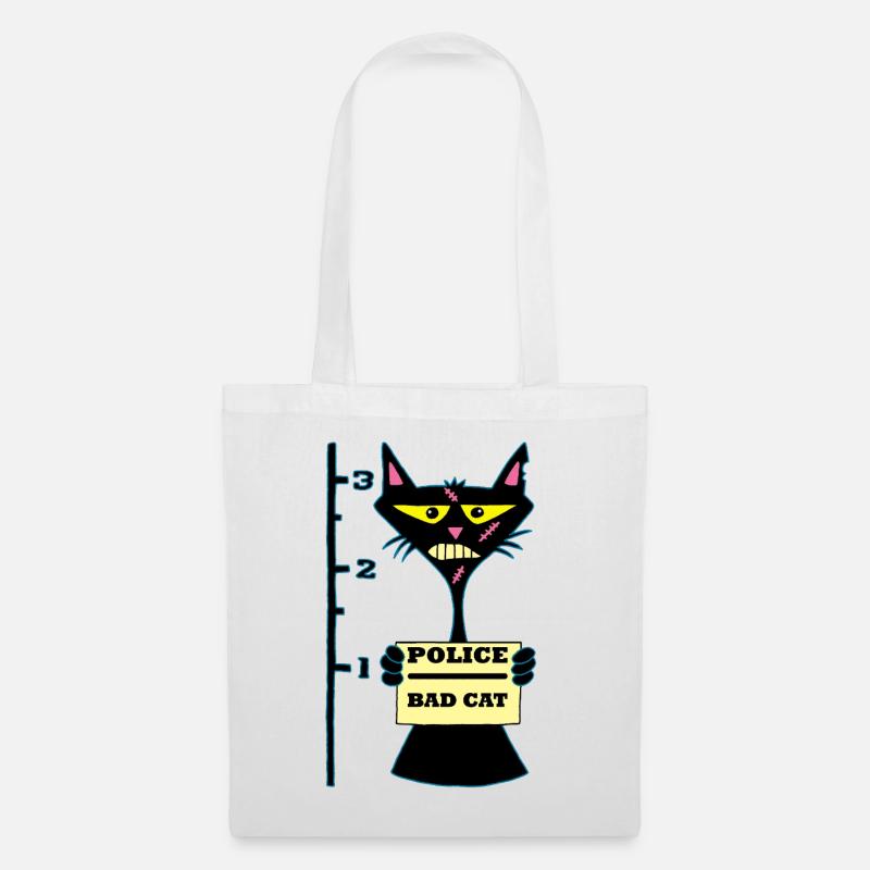 Abschaum-Katze - Stoffbeutel - Weiß