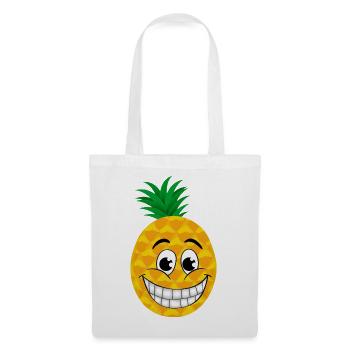 Cheerful cartoon pineapple sweet tropical fruit summer - Tote Bag - white - Front