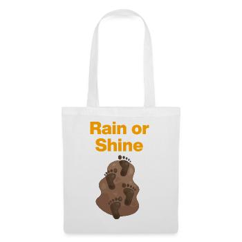 Rain or Shine, Mud Feet! Dancing in the Mud, Festival - Tote Bag - white - Front