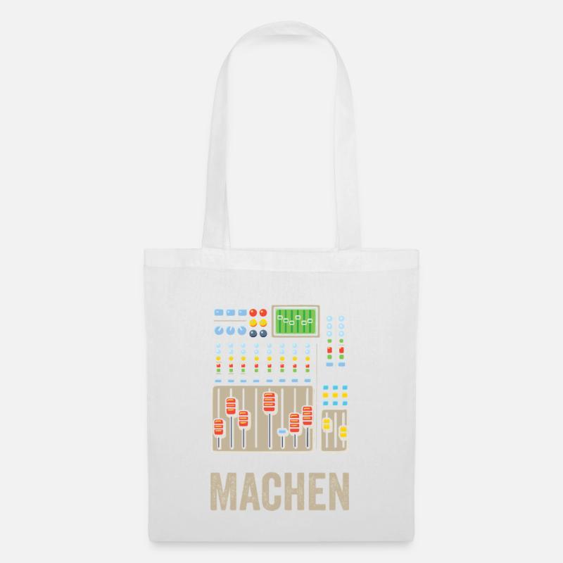Ja ich weiß was Knöpfe tun Tontechniker - Stoffbeutel - Weiß