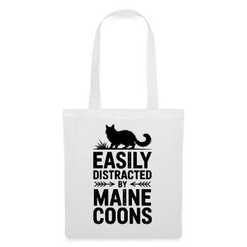 Maine Coon Sprüche Katze Witz Maine Coon Geschenk  - Stoffbeutel - Weiß - Vorne