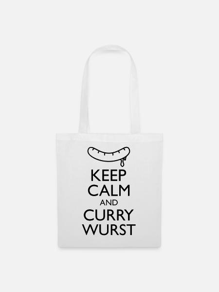 Keep calm and Curry Sausage - Tote Bag - white