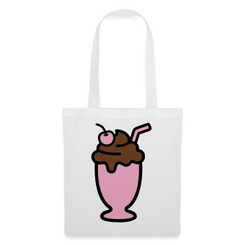 Icône de la glace milkshake - Sac en tissu - blanc - Devant